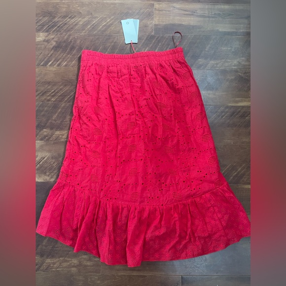 Eyelet embroidered handmade skirt medium NWT - Picture 3 of 6